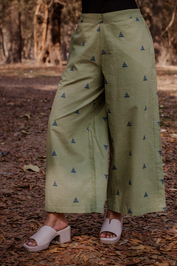 Olive Green Cotton Pants