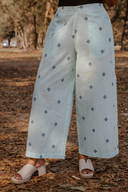 Powder Blue Cotton Woven Buti Sleeveless Co-ord Set (set of 2)