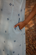 Powder Blue Cotton Sleeveless Kurta Set (set of 2)