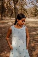 Powder Blue Cotton Sleeveless Kurta Set (set of 2)