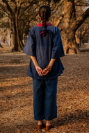 Indigo Handloom Cotton Antifit Co-ord Set (set of 2)