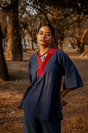 Indigo Handloom Cotton Antifit Top