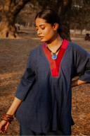 Indigo Handloom Cotton Antifit Co-ord Set (set of 2)