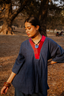 Indigo Handloom Cotton Antifit Top