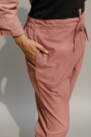 Dusty Pink Hand Embroidered Cotton Co-ord Set (set of 2)