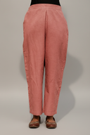 Dusty Pink Hand Embroidered Cotton Kurta Set (set of 2)