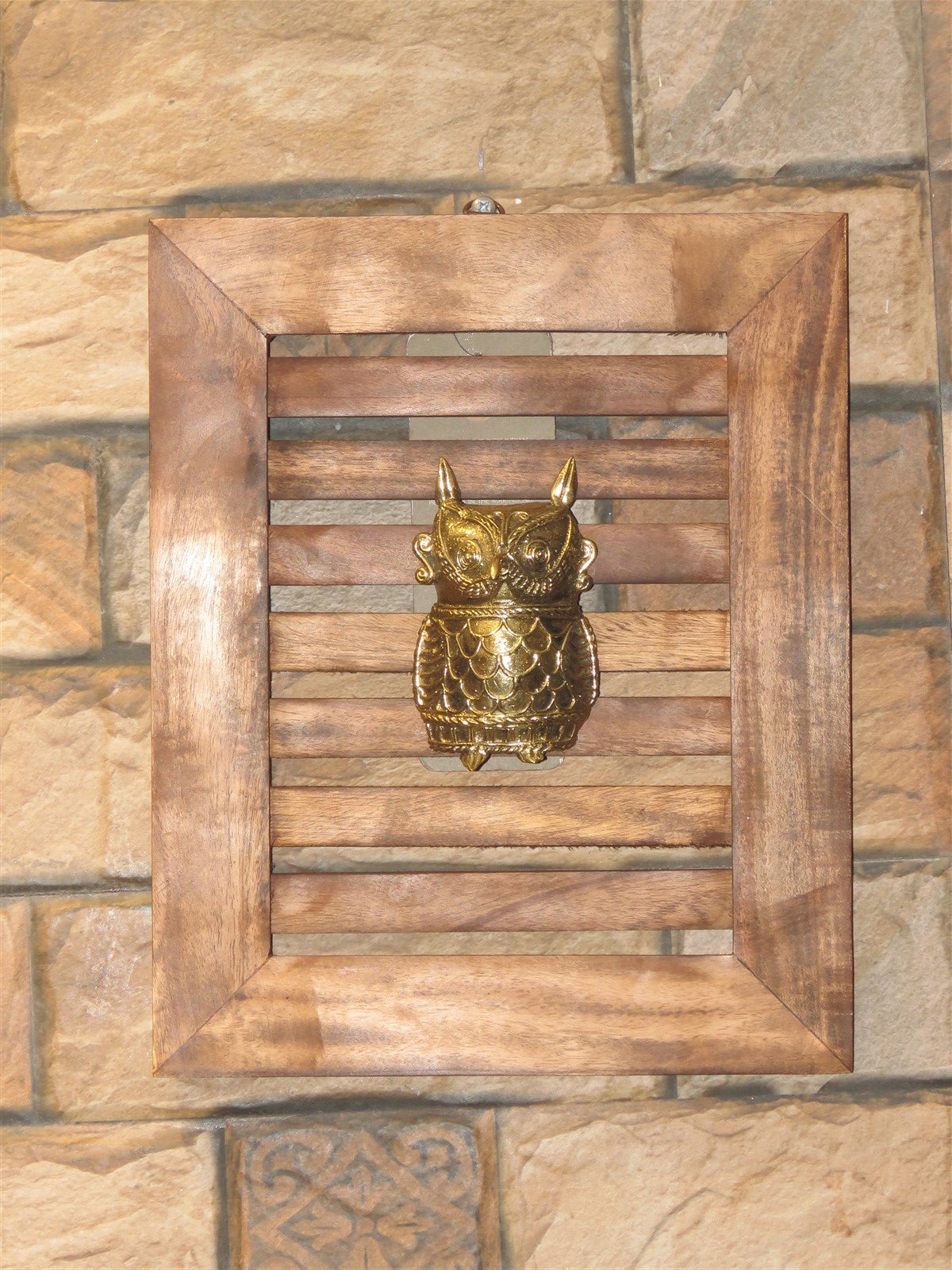 Wood & Dhokra Craft Owl Wall Hanging