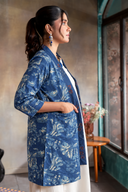 Indigo Printed Reversible Cotton Jacket