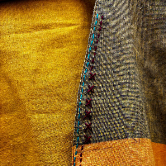 Mustard Handwoven Kimono Style Jacket