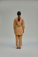 Mud Brown Hand Embroidered Cotton Co-ord Set (set of 2)
