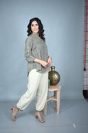 Ajrakh Hand Block Printed Striped Top