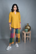 Yellow Handloom Cotton Co-ord Set (set of 2)