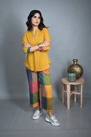 Yellow Handloom Cotton Co-ord Set (set of 2)