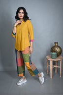 Yellow Handloom Cotton Co-ord Set (set of 2)