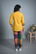 Yellow Handloom Cotton Co-ord Set (set of 2)