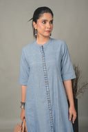Blue Striped Handloom Cotton Kurta Set (set of 2)