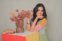 Pastel Green Hand Embroidered Handloom Cotton Half & Half Dress