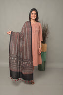 Dusty Pink Hand Embroidered Cotton A-Line Kurta Set (set of 2)