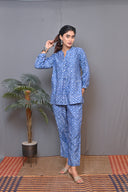 Blue Chanderi Silk Co-ord Set (Set of 2)