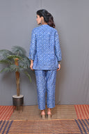 Blue Chanderi Silk Co-ord Set (Set of 2)