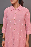 Pink Stripe Cotton Kurta Set (set of 2)