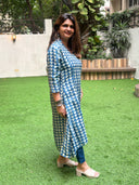 Indigo Tasar Silk Yamini Dress