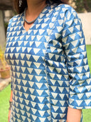 Indigo Tasar Silk Yamini Dress