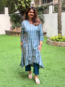 Indigo Tasar Silk Yamini Dress