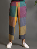 Mustard Multicolour Checks Handloom Cotton Antifit Kurta Set (set of 2)