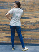 White Hand Block Printed Cotton Top