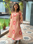 Beige Tassar Silk Aarushi Dress