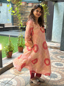 Beige Tassar Silk Aarushi Dress