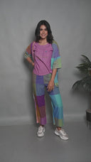 Purple-Blue Pastel Checks Handloom Cotton Overlay