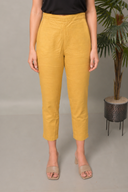 Mustard Cotton Pleated Co-ord Set (set of 2)