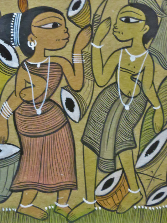 The Tribal Celebration-Patachitra Hand Painted Wall Art