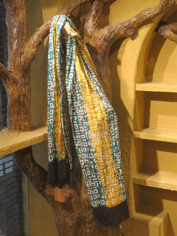 Multi-Color Hand Batik Printed Mul Cotton Stole