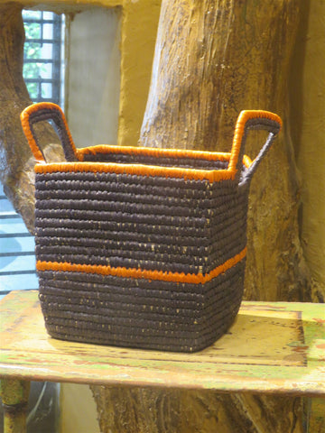 Handcrafted Sabai Grass Multipurpose Basket-Blue