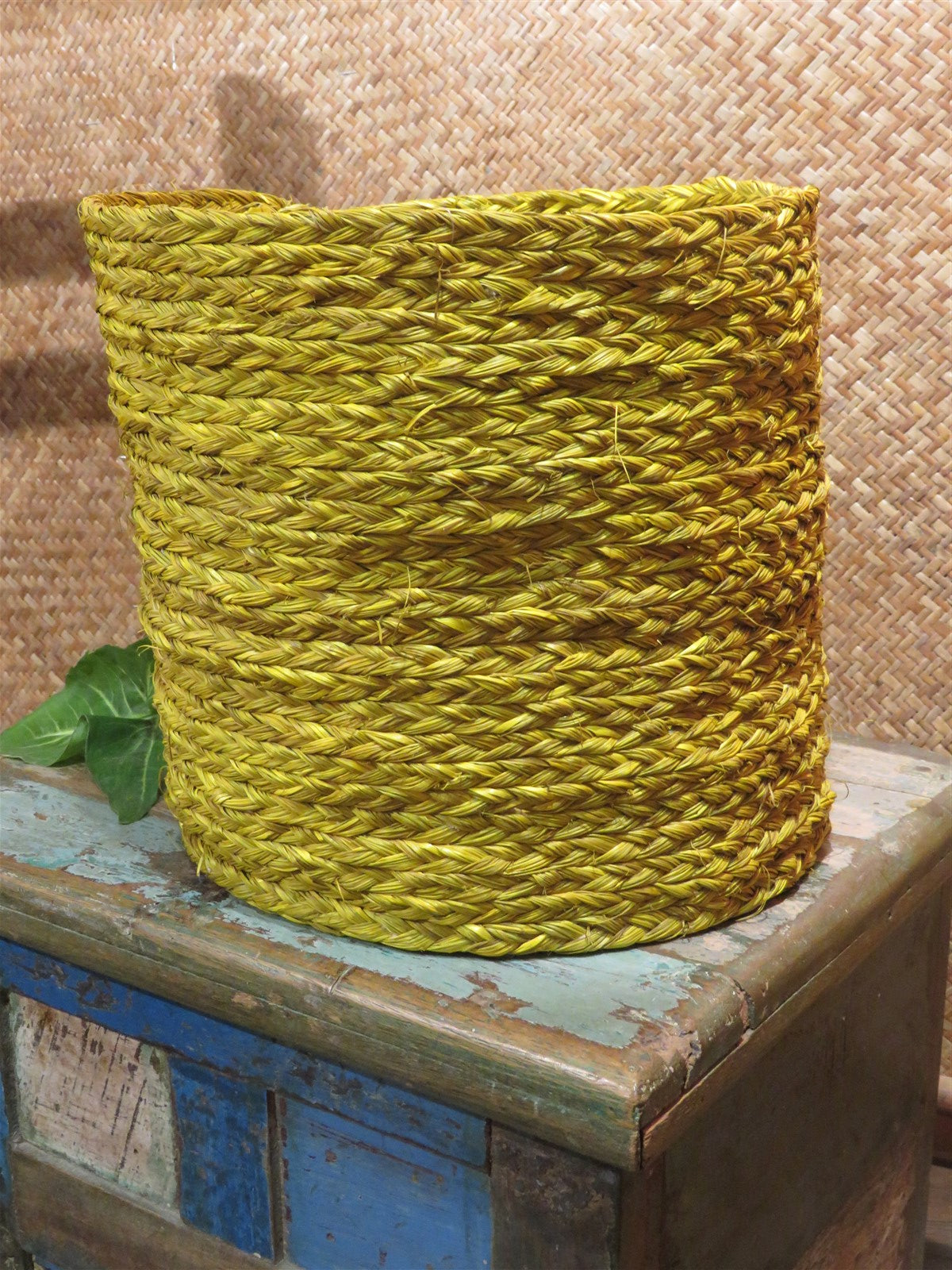 Handmade Sabai Grass Planter-Yellow